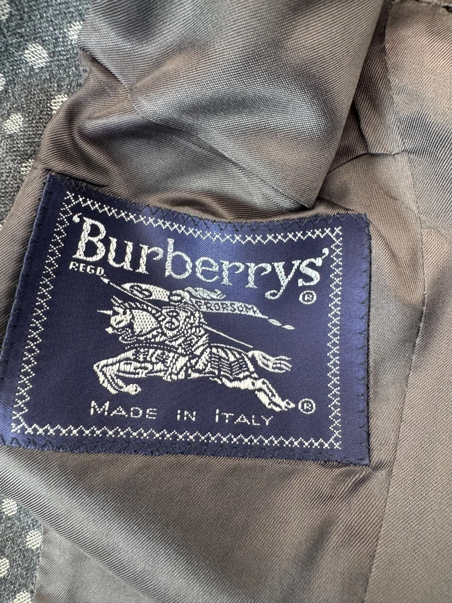 De Colección Burberrys Mujer Falda Traje 40 42 Lunares Lana Blazer Falda Lápiz Italia S