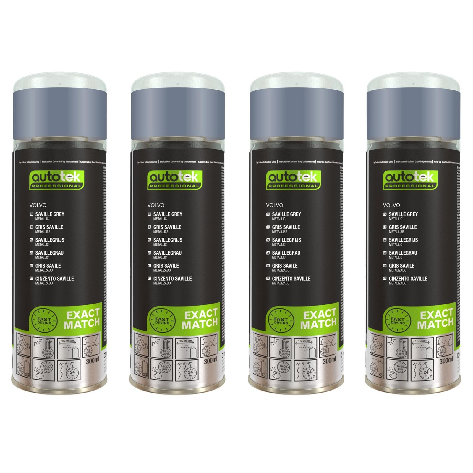 Autotek Volvo Saville Grey 300mL Exact Colour Match Fast Dry Professional x4 - Image 8