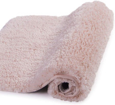 Large Bathroom Rug 24 x 36 Dusty Pink Microfiber Absorbent Non Slip Shaggy Bath