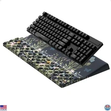 Ospelelf Ergonomic Keyboard Stand Pad with Wrist Rest, Comfy Riser Holder, Black