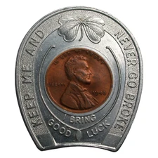 1945 Buffalo, NY Encased Cent Gamler's Jewlers