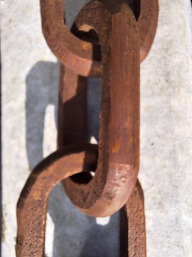 VTG 35" Wood 11 Ring Chain Link Boho Hand-Carved Modern Farmhouse Nautical - Picture 5 of 13