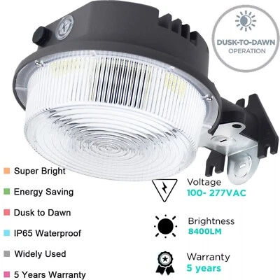 WYZM LED Light Dusk to Dawn Outdoor Lights, 75W 5000K Daylight White, IP65 Waterproof