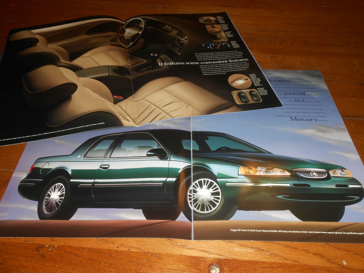 1997 MERCURY COUGAR XR7 BROCHURE / BIG 10 by 13 Inch '97 COUGAR