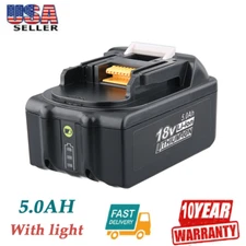 For Makita 18 Volt LXT 5.0Ah Li-Ion Battery 1Pack BL1860B BL1860 Lithium-Ion LED