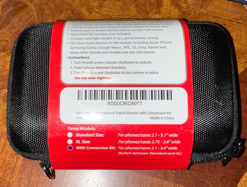 Крепление штатива для смартфона RetiCam — полностью металлическое — с чехлом - Изображение 2 из 2