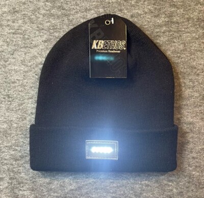 KBethos Black LED Lighted Hunting Winter Cap Hat Beanie NWT Night Running Bright