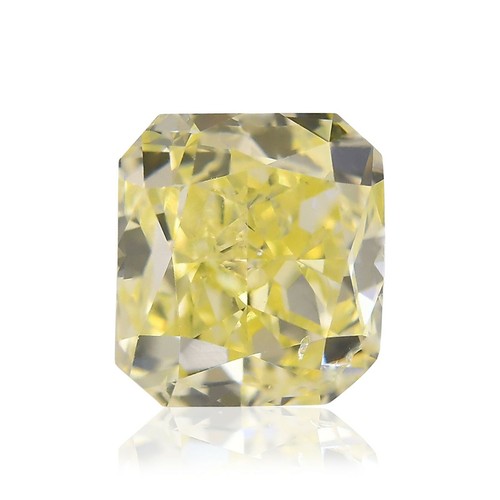 1.31 Carat Fancy Light Yellow Diamond Loose Certified Natural Color Radiant Cut