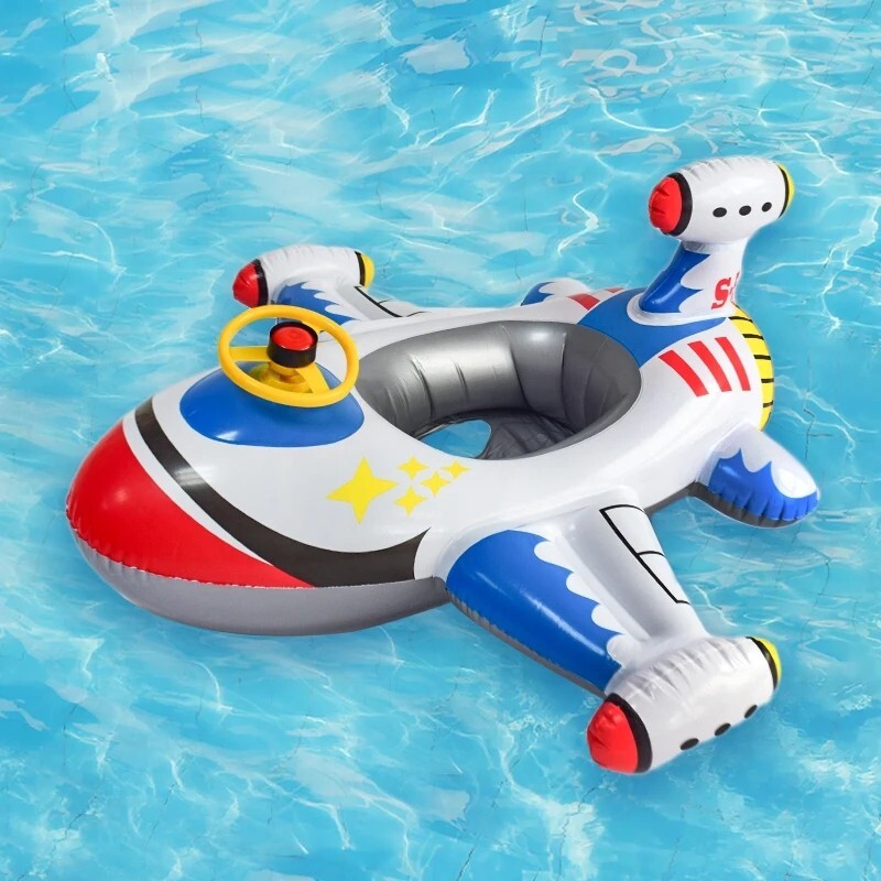 Bouée Avion Gonflable flotteur enfant piscine mer jeux d'eau Jouet Été Plein Air