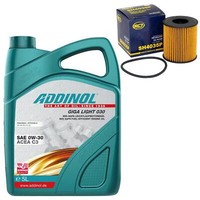 MotoröL Set 0W-30 Addinol 5 Liter + ÖLfilter Sh 4035 P FüR Mini Cooper Paceman