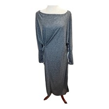 NWT CASLON GREY LONG SLEEVE KNIT WRAP DRESS- SIZE SMALL IN GREY