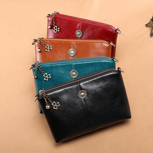 Women's Genuine Leather Mini Bags Single Shoulder Shell Bag Crossbody Tote Purse - Picture 4 of 16