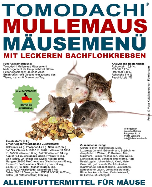 MäUsefutter Nager Futter Maus Proteinreich Bachflohkrebse Viel GemüSe NüSse 5Kg-image