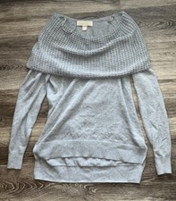 Michael Kors Womens grey off the shoulder sweater