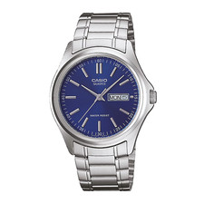 CASIO MTP-1239D-2ADF OROLOGIO UOMO ACCIAIO BLU GIORNO DATA 37mm SOTTOCOSTO