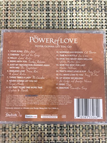 The Power of Love: Never Gonna Let You Go - CD Time Life SEALED - Picture 2 of 2