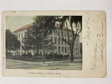 Vintage 1905 Normal School Lowell Massachusetts Postcard