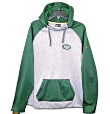 Nike New York Jets Therma-Fit Mens XL NFL Hoodie Sweatshirt Pullover Pockets EUC