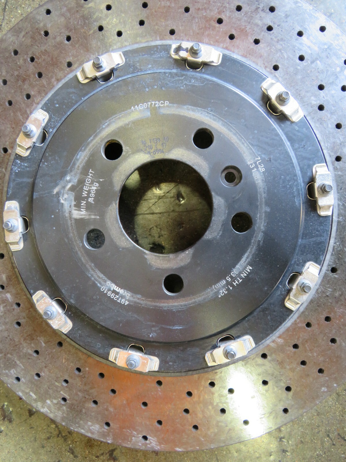 McLaren 570S, Rear Brake Rotor, CCM, Used, P/N 11C0772CP