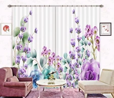 3D Flower Succulents ZHUA500 Photo Curtain Window Blockout Fabric Amy 2023