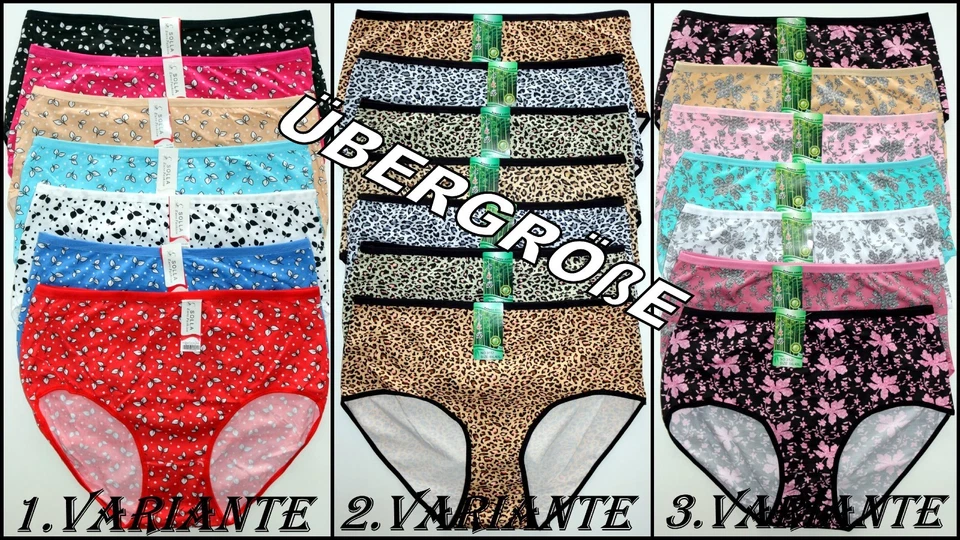 4*5*er.Damen Bambus Slips Pantys Unterhose Übergröße.Gr.:2XL;3XL;4XL=54/56;58/60 - Bild 1 von 1