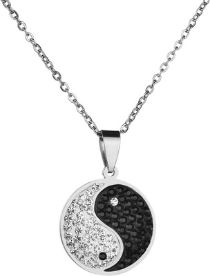 2 Stücke Yin Yang Halskette Legierung Yin Yang Taichi BFF Paare Anhänger Halsket