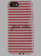 Jack Wills red /white Stripe Phone Case for iPhone 6/6S/7/8. Stocking filler!