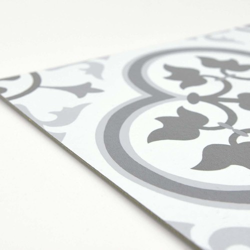 FloorPops Abziehen und Aufkleben Bodenfliesen 10 Teile Remy FP2953 Grau/Weiß - Bild 4 von 6