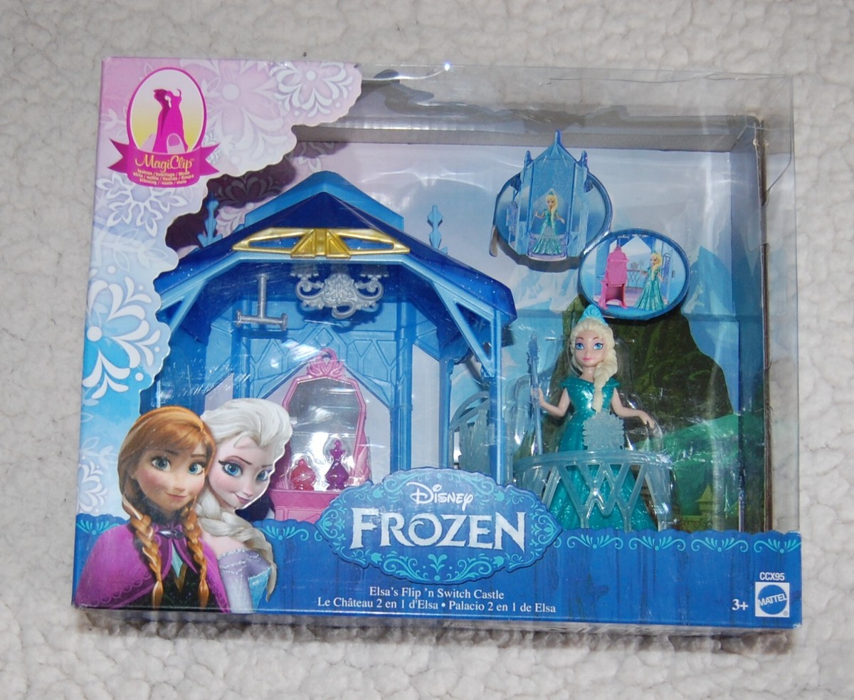 NEW Disney Princess Magiclip Frozen Elsa's Flip 'N Switch Castle Doll  Playset