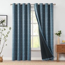 100 Blackout Boho Curtains 84 Inch Long Thermal Insulated Window Drape 2 Panels