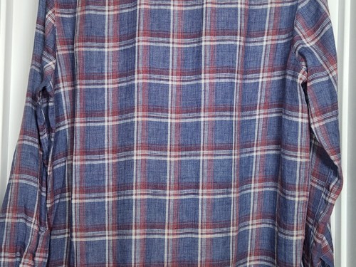 Frank & Eileen Womens XS Shirt Dress Mary Linen Button Up Long Sleeve Plaid USA - Picture 8 of 11