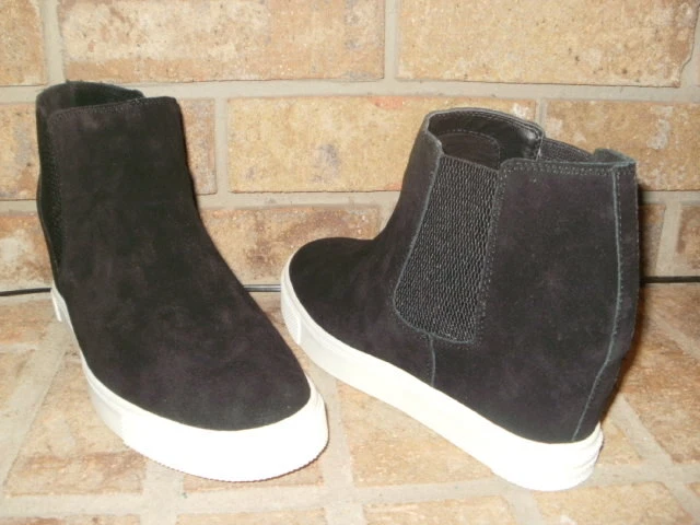 Nuevo GB Giani Bini Negro Gamuza Cuero Botines Damas 10 M Oculto 3" Tacón/Precio de venta sugerido por el fabricante $80 Foto 3 de 4