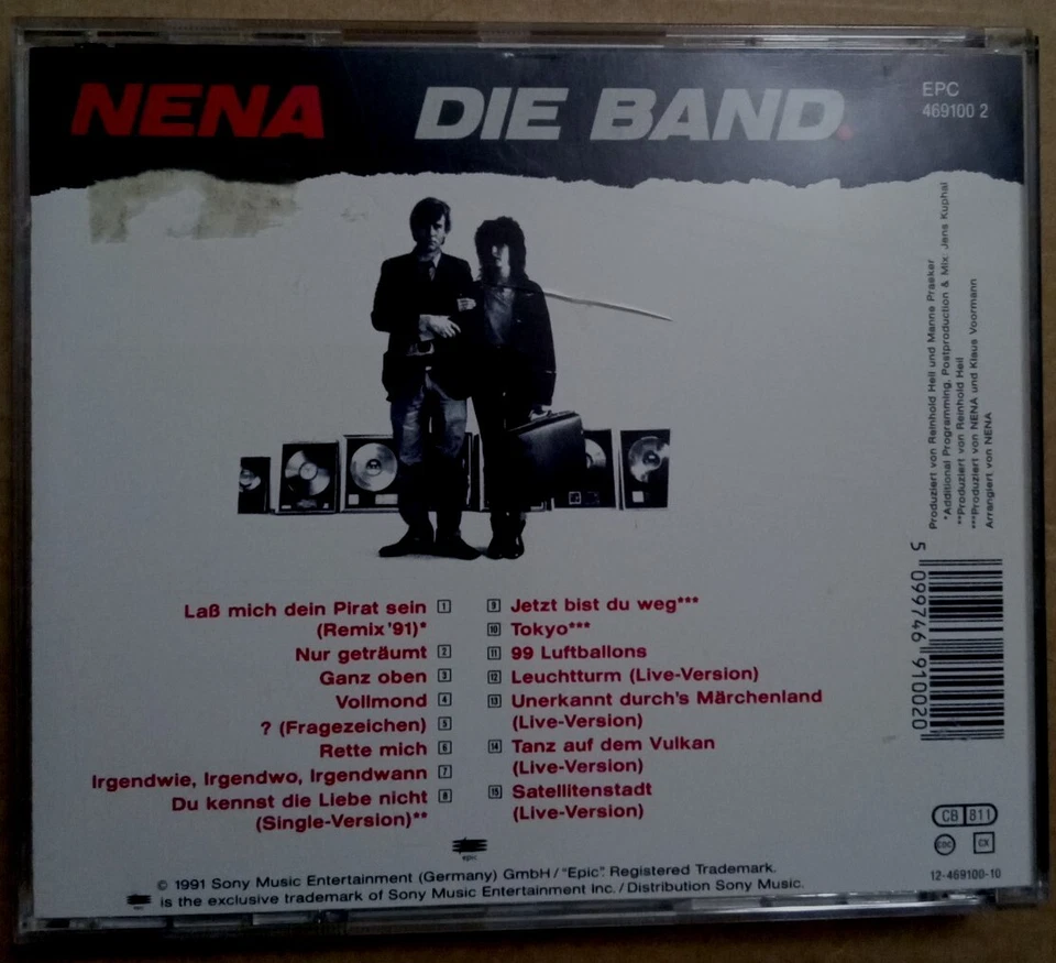 Etiqueta CD Nena Die Band: Epic - 469100 2. Alemán 1991  Foto 4 de 4