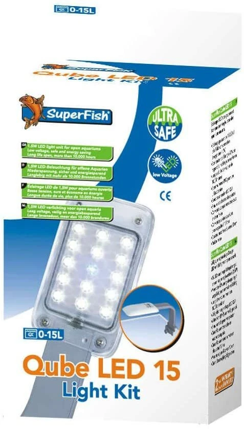 SUPERFISH SF Aquarium LED Qube 15 und 40 Stromsparer Beleuchtung Sonderangebot Neu Nano