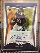 MIKE DAVIS 2022 PANINI CHRONICLES ASCENSION BALTIMORE RAVENS AUTOGRAPH AUTO CARD