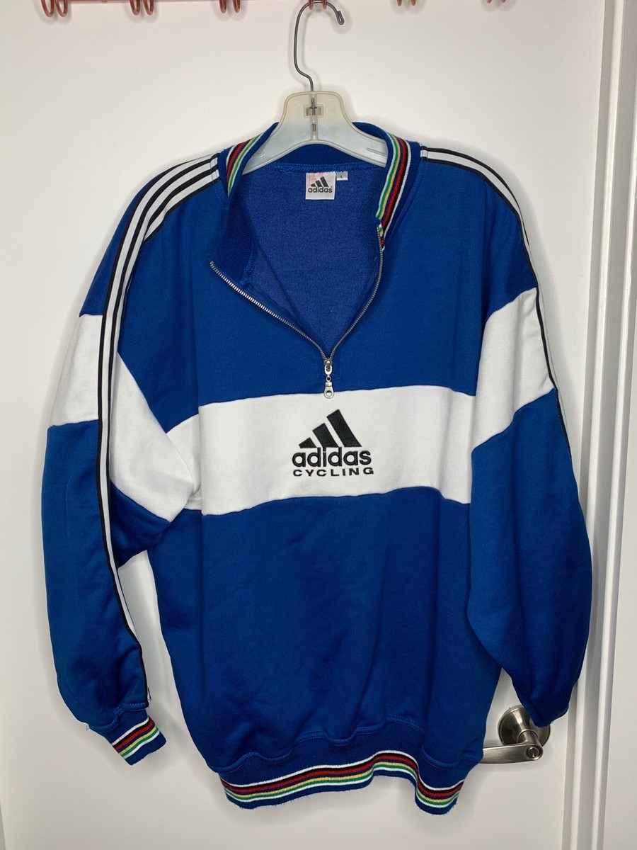 Vintage adidas Cycling Half Zip Sweatshirt, Men's Large | eBay