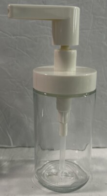 IKEA TACKAN 8 oz. Soap Lotion Dispenser White Clear Glass Easy to Refill