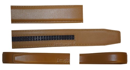 Correa cinturón hombre piel camel talla xl. 43" correa cuero genuino correa nueva solamente - Imagen 12 de 15