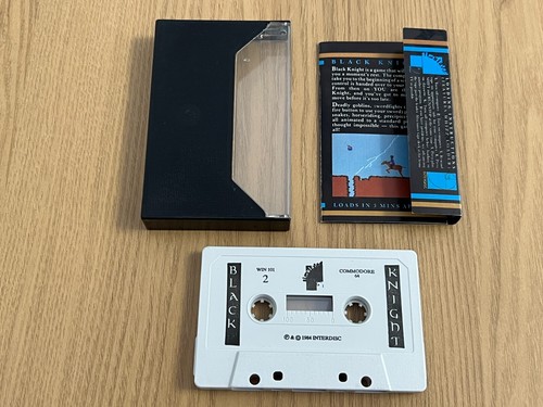Interdisc Black Knight Commodore 64 Cassette - Working -👽👾Retro Gift Idea👾👽 - Afbeelding 10 van 24