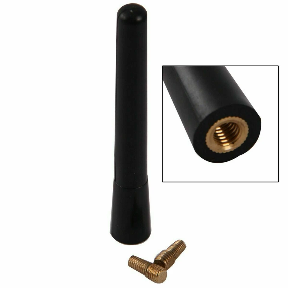 Универсальная автомобильная антенна с короткой винтовой мачтой типа AM FM радио черная - Изображение 2 из 4