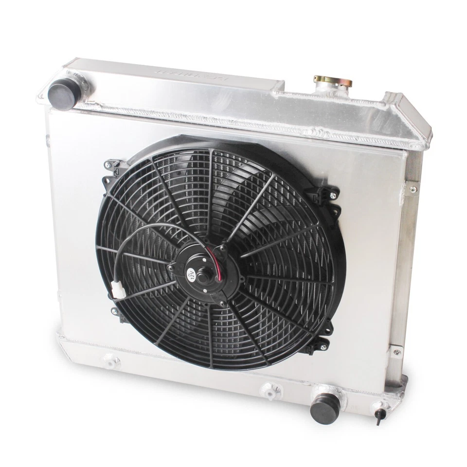 3 Row Radiator & 16 in Fan for 1961-66 Pontiac Bonneville Catalina Grand Prix - Imagem 3 de 4