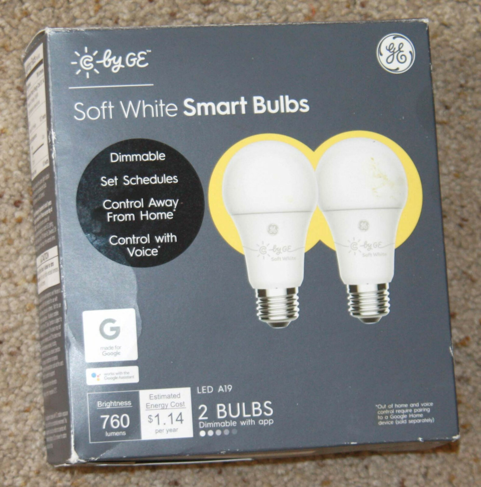 Soft White 760 Lumens Dimmable With App Made For Google Pkg Of 2