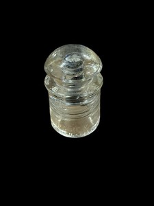 Vintage Pyrex Clear Glass Electrical Insulator 4”x2.5” USA