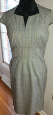 Adrianna Papell Floral Sheath, Cap Sleeve, Knee Length Sz 6 Boss Lady Back Zip