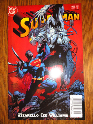 Superman #206 Zeitungskiosk Jim Lee Cover Schlüssel Action 1st Druck Dc Gunn Neu