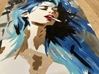 Original Abstract Woman Portrait Painting 14x11 paper Modern Wall Art Home Decor — photo 4