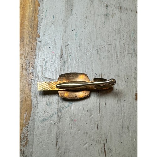 Vintage SWANK Men's Cuff Links & Tie Clip In Original Box Gold tone & Black - Picture 9 of 12