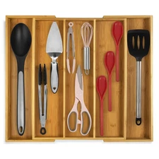 Kitchen Drawer Organizer - Expandable Utensil Drawer Organizer for Kitchen, C...