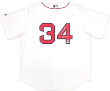Red Sox David Ortiz Auto White Majestic Cool Base Jersey Size XL HOF 22 Beckett