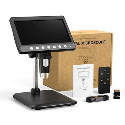 1200X 1080P Video Focusing Camera Microscope 7 ''IPS Screen Digital Microscope
